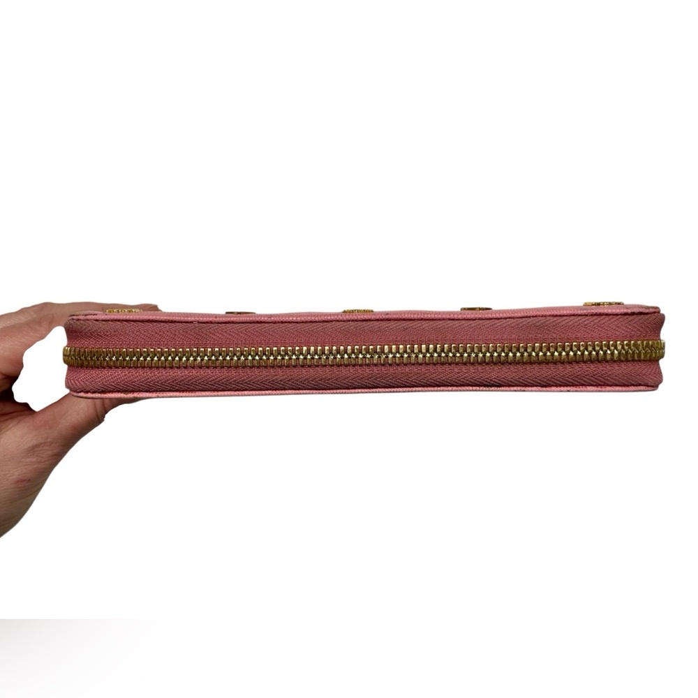 MCM Visetos Pink and Tan Zip Wallet - Picture 3 of 12
